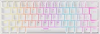 Teclado Mecânico Gamer Red Switch Rayder RGB 60% Compacto Profissional ABNT2 Original Ozzix (Branco)