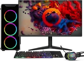 PC Gamer Completo AMD Ryzen 5 5600G, Gráficos Radeon VEGA 7, 16GB DDR4, SSD 512GB, Fonte 500W, Monitor 24" 75Hz, 3green Force - 3F-018