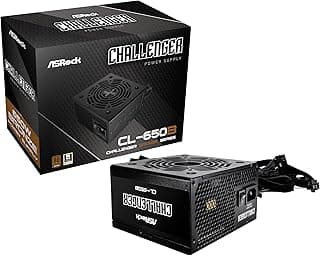 ASRock Chanllenger 80 Fonte de alimentação de bronze 650 W ATX 2,56 120 mm ventilador de folha de golfe 5 anos de garantia