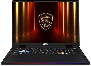 MSI Raider A18 HX 45.7 cm 120Hz UHD+ Laptop para jogos: AMD Ryzen 9-9955HX3D, NVIDIA Geforce RTX 5080, 64GB DDR5, SSD NVMe de 2TB, Tipo C, Wi-Fi 7, Win 11 Pro: Preto A9WIG-082US