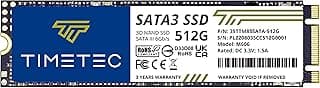 Timetec 512 GB SSD 3D NAND SATA III 6Gb/s M.2 2280 NGFF 256TBW Velocidade de leitura de até 550 MB/s SLC Cache Performance Boost Unidade interna de estado sólido para PC, computador, laptop e desktop