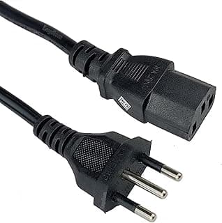 Cabo Fonte PC ATX 1,5m Tripolar Padrão Novo | Cabo de Força para Computador, Fonte de Alimentação, PC Gamer e Monitor Compatível com Tomada 3 Pinos