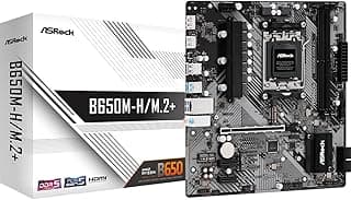 Placa Mãe ASRock B650M-H/M.2+, Chipset B650M, Amd AM5, m-ATX, DDR5