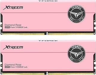 TEAMGROUP T-Force XTREEM DDR5 Ram 32GB (2x16GB) 7600MHz PC5-60800 CL36 A-DIE Módulo de memória RAM para Intel XMP 3.0 e AMD Expo compatível rosa FFPD532G7600HC36FDC01