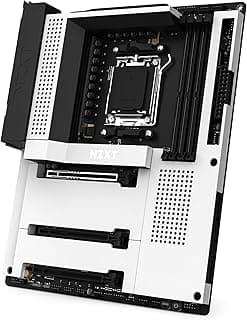 NZXT N7 B650E - Chipset AMD B650 - Suporta CPUs AMD Ryzen 9000 8000 e 7000 Series (Socket AM5) - Placa-mãe ATX Gaming - Escudo de E/S traseiro integrado - DDR5 - Wi-Fi 6E - Branco