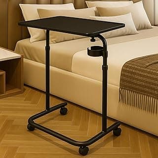 mesa ajustavel para notebook, mesa para computador pequena com altura ajustável (bygs-Preta, 52 * 8 * 39)