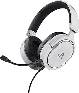 GXTrust 498W Forta Headset Gamer Licenciado para PlayStation 5 – Drivers de 50 mm, Microfone Removível, Confortável e Sustentável, Compatível com PS5, PS4 e PC, Branco