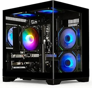 LXZ Desktop para jogos Ryzen 7 5700X | GeForce RTX 5060 8 GB | SSD de 1 TB | RAM DDR4 de 16 GB | PC de alto desempenho para jogos AAA, streaming e trabalho criativo