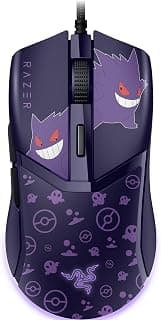 Razer Cobra Mouse para jogos com fio, leve de 58 g, edição Pokemon Gengar | Interruptores ópticos Gen-3, iluminação Chroma RGB Underglow, sensor óptico de 8500 DPI, 100% PTFE, cabo Speedflex