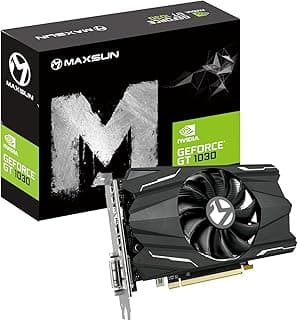 maxsun GEFORCE GT 1030 4 GB GDDR4 placa gráfica GPU mini design ITX, HDMI, DVI-D, sistema de resfriamento de ventilador único