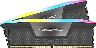 CORSAIR Memória de computador Vengeance RGB DDR5 RAM 64GB (2x32GB) 6000MHz CL28-36-36-96 1,40V AMD Expo Intel XMP 3.0 – Cinza (CMH64GX5M2B6000Z28)