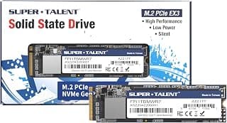 Super Talent M.2 PCIe NVMe EX 1TB FPI1TBMWR7 PCIe Gen 3X4