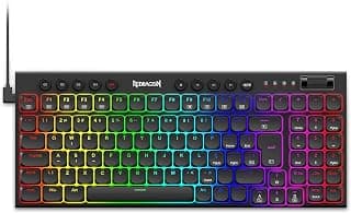 TECLADO MECANICO GAMER REDRAGON SION RGB PRETO SWITCH MARROM