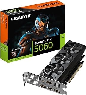 GIGABYTE Placa gráfica GeForce RTX 5060 OC de perfil baixo 8G, 8 GB 128 bits GDDR7, PCIe 5.0, suporta até 4 monitores, placa de vídeo GV-N5060OC-8GL