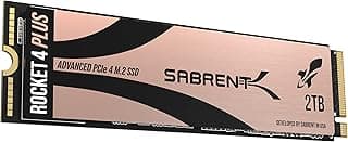 SSD Rocket 4 Plus Sabrent NVMe 4.0 Gen4 PCIe M.2 de 2TB Disco Sólido Interno de desempenho extremo (SB-RKT4P-2TB)