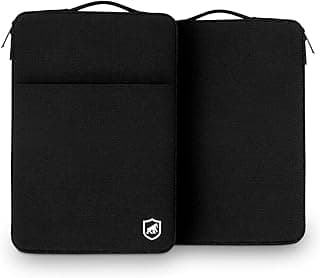 Gshield Capa Case para Notebook Aveludada com Alça e Bolso Externo com Zíper, Survivor Preta (14-15,6" Polegadas - 28x38 cm)