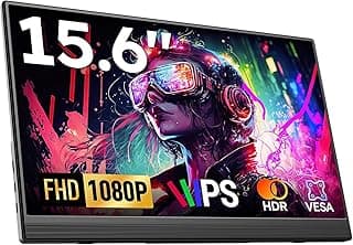 Bettdow Monitor Portatil 15,6'', FHD 1080P Monitor Portátil Conectado Com USB C Dupla/HDMI, IPS Extensor De Tela para Notebook com VESA e Suporte giratório de 90°, Plug and Play