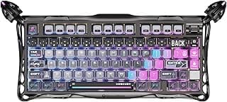 GravaStar Teclado mecânico para jogos Mercury K1 Pro 75% sem fio, hot-swap | Trimodo BT/2,4 GHz/com fio, interruptor linear, montagem de junta, retroiluminação RGB, liga de alumínio