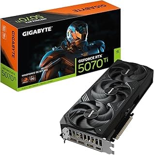 Placa de Vídeo Gigabyte GeForce RTX 5070 Ti WindForce OC 16GB GDDR7 – Ray Tracing, DLSS 3, Resfriamento Avançado, GV-N507TWF3OC-16GD