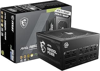 Fonte de Alimentação MSI MAG A850GL PCIE5-850W, 80 Plus, Gold, PFC Ativo, Full Modular