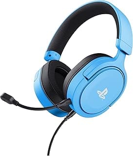 GXTrust 498B Forta Headset Gamer Licenciado para PlayStation 5 – Drivers de 50 mm, Microfone Removível, Confortável e Sustentável, Compatível com PS5, PS4 e PC, Azul