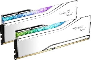 G.SKILL Trident Z5 Royal Series DDR5 RAM (Intel XMP 3.0) 32GB (2x16GB) 7600MT/s CL36-46-46-121 1.40V Desktop Computer Memory U-DIMM - Prata (F5-7600J3646G16GX2-TR5S)