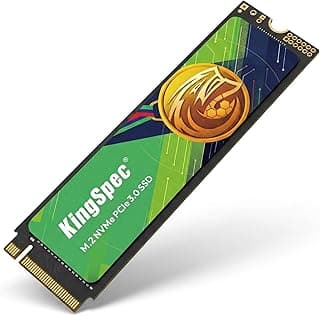 KingSpec SSD M.2 NVMe Gen3 de 1 TB, leitura de 3500 MB/s - Unidade de estado sólido interna PCIe 3.0 para laptop, desktop e jogos de futebol, flash NAND 3D