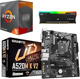 TOTAL INFO KIT AMD RYZEN 5 5600GT + GIGABYTE A520M-K + 8GB 3200MHZ RGB
