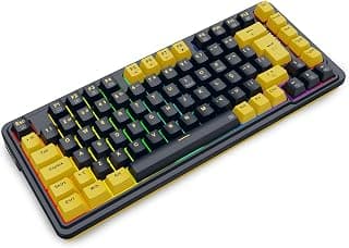 TECLADO MECANICO GAMER ELF RGB PRETO E LARANJA