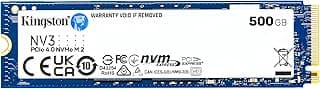 SSD Kingston NV3 500GB M.2 2280 NVMe Gen4, Rápido e Compacto para Upgrade de PC ou Notebook – SNV3S/500G