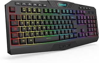 TECLADO MEMBRANA GAMER REDRAGON HARPE WIRELESS PRETO