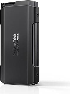 SanDisk Professional Transporte profissional de 1 TB – SSD NVMe portátil e modular, até 2000 MB/s, USB-C, USB 3.2 geração 2x2, unidade de estado sólido – SDPM2NB-001T-GBAND