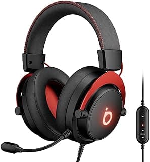 Basike Fone de ouvido jogos para PC - Headset Gamer Pro Ba-FON340 com Microfone, Modo FPS/Música, com som surround 7.1, Falante de 50mm, USB Compatível com Win7/10/11/MAC/PS4/PS5 (Preto)