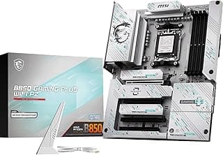 MSI B850 GAMING PLUS WIFI PZ WIFI 7 Placa Mãe AM5 DDR5 M.2 USB 3.2 | Placa-mãe AM5 com Wi-Fi 7, suporte DDR5 e armazenamento M.2 para configurações modernas e expansíveis.