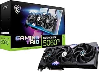 MSI Placa gráfica Gaming RTX 5060 Ti 8G Gaming Trio OC (8GB GDDR7, TBA-bit, desempenho extremo: TBA MHz, DisplayPort x3 2.1a, HDMI 2.1b, NVIDIA Blackwell Architecture)