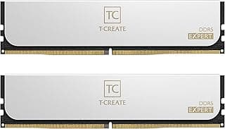 TEAMGROUP T-Create Expert Overclocking 10L DDR5 32GB Kit (2 x 16GB) 6000MHz (PC5-48000) CL38-46-46-76 Intel XMP 3.0 & AMD Expo Módulo de Memória de Desktop Compatível Ram Branco -