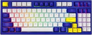 Teclado Gamer Mecânico ABNT2 Layout 85% USB com 13 Modos de Iluminação RGB, Switch Outemu Red/Blue, Compatível com PC, PS5 e Xbox