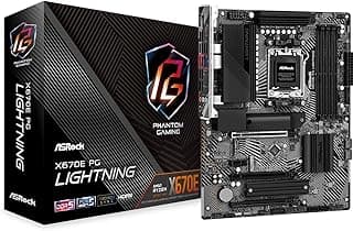 ASRock X670E PG Lightning Support AMD AM5 RYZEN 7000 Series Processadores Placa-mãe