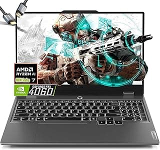 Lenovo Laptop para jogos LOQ 15.6 AMD Ryzen 7 8845HS Beat i9-13900H - RTX 4060-32GB RAM| SSD de 1 TB - Teclado retroiluminado - Tela FHD de 39.6 cm G-SYNC - Windows 11 - Computadora Gamer PC - Cabo