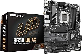 GIGABYTE B650 UD AX (rev. 1.0) AM5 LGA 1718 AMD B650 ATX DDR5, PCIe 4.0 M.2, PCIe 4.0, USB 3.2 Gen2x2 Type-C, Wi-Fi 6, GbE LAN, Q-Flash, EZ-Latch