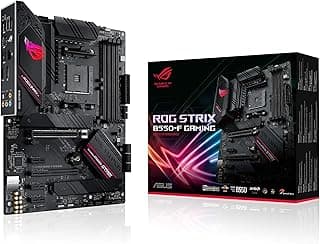 ASUS Placa mãe ROG Strix B550-F Gaming AMD AM4 Zen 3 Ryzen 5000 e 3ª geração Ryzen ATX Gaming (PCIe 4.0, LAN 2.5Gb, BIOS Flashback, HDMI 2.1, cabeçalho RGB endereçável Gen 2 e Sincronização Aura)