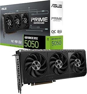 ASUS Placa gráfica SFF-Ready Prime GeForce RTX 5050 8GB GDDR6 OC Edition (PCIe 5.0, 8GB GDDR6, HDMI/DP 2.1, 2.5-Slot, Axial-Tech Fans, Dual BIOS)
