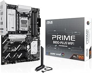 ASUS Placa-mãe Prime B850-PLUS WiFi AMD AM5 AMD B850 ATX, DDR5, PCIe 5.0 Ready, 3X M.2, Wi-Fi 6E, LAN 2.5Gb, DisplayPort, HDMI™, USB 10Gbps Type-A & Type-C®, BIOS Flashback™, Aura Sync, AI Advisor