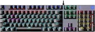Teclado Gamer HP GK400F, Cor Chumbo, Mecânico switch blue, Estrutura metálica, Layout ABNT2, Grande