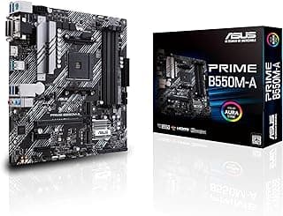 PLACA MAE (AMD) ASUS PRIME B550M-A DDR4 AM4 | Placa-mãe AM4 com suporte DDR4, múltiplas saídas de vídeo e armazenamento M.2 para sistemas versáteis e modernos.