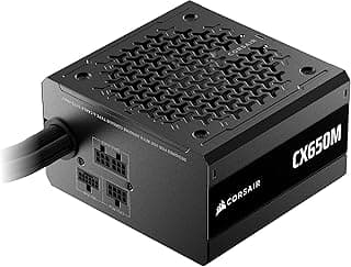 Corsair CX650M (2025) Fonte de alimentação semi-modular ATX 3.1 PCIe 5.1 de baixo ruído 650W com cabo 12V-2x6 – Cybenetics Bronze Efficiency, LLC Topology, capacitores 105°C – Preto