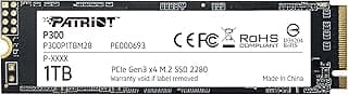 SSD PATRIOT P300 1TB M.2 2280 NVMe PCIE GEN3 x4 - P300P1TBM28