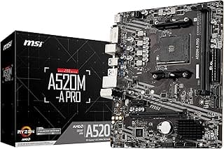 Placa Mãe MSI A520M-A PRO (AM4/2xDDR4/HDMI/DVI-D/M.2/USB 3.2)