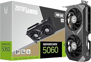 ZOTAC Placa gráfica para jogos GeForce RTX 5060 Twin Edge OC DLSS 4 8GB GDDR7 128-bit 28 Gbps PCIE 5.0, placa compacta SFF-Ready, ZT-B50600H-10M