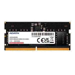 Memoria Para Notebook Adata, 8GB (1x8GB), DDR5, 4800MHz, C40, AD5S48008G-S
